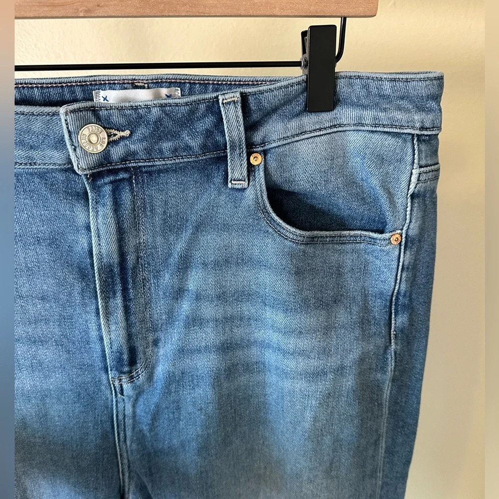 PAIGE Denim Stella Straight Jeans Distressed Size 33 - Picture 4 of 14